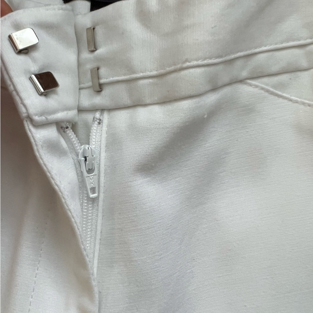 Rafaella Curvy White Straight Leg Trouser Pants Size 6 Sailor Nautical Coastal - Picture 12 of 14
